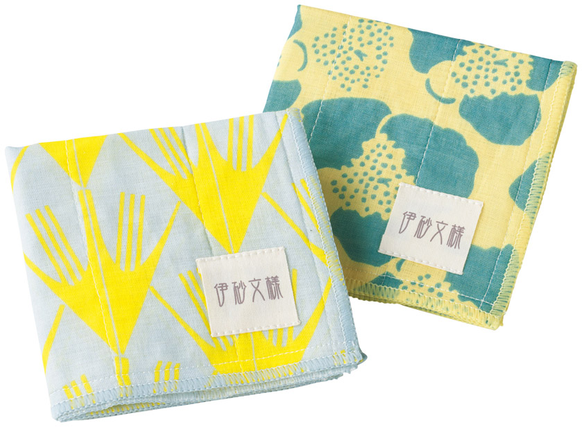 伊砂文様 かや織りふきん2枚組