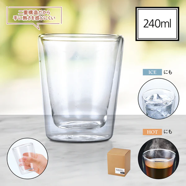 ダブルウォール耐熱タンブラーグラス