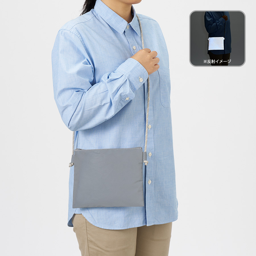 リフレクターサコッシュ グレー