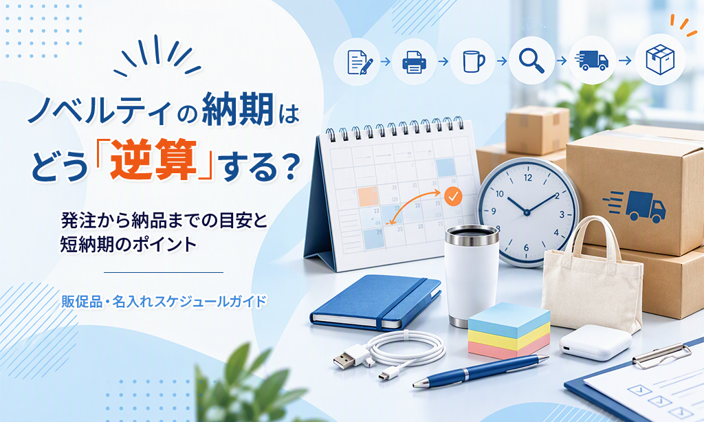 ノベルティの発注から納品までの納期はどれくらいか？｜目安と短納期のポイント